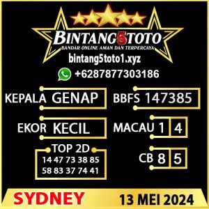 PREDIKSI BINTANG5 SYDNEY